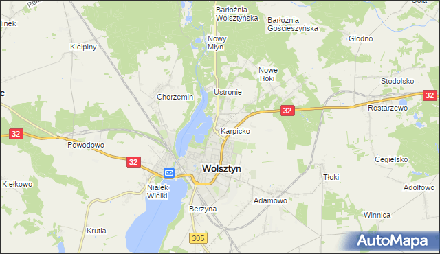 mapa Karpicko, Karpicko na mapie Targeo