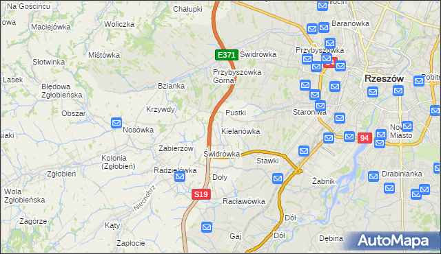 mapa Kielanówka, Kielanówka na mapie Targeo