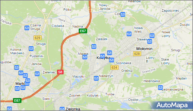 mapa Kobyłka, Kobyłka na mapie Targeo