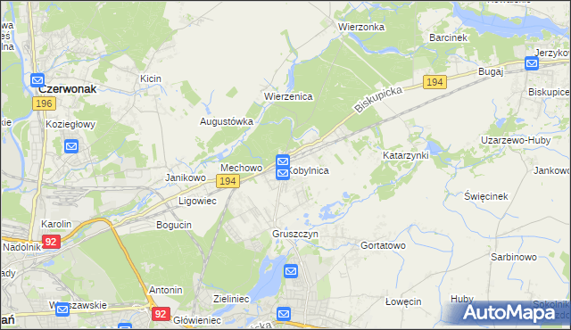 mapa Kobylnica gmina Swarzędz, Kobylnica gmina Swarzędz na mapie Targeo