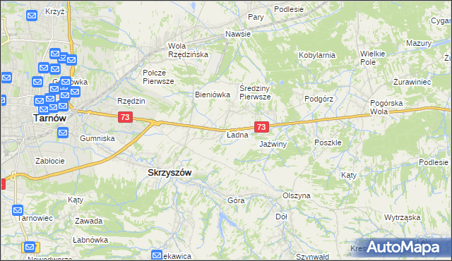 mapa Ładna, Ładna na mapie Targeo