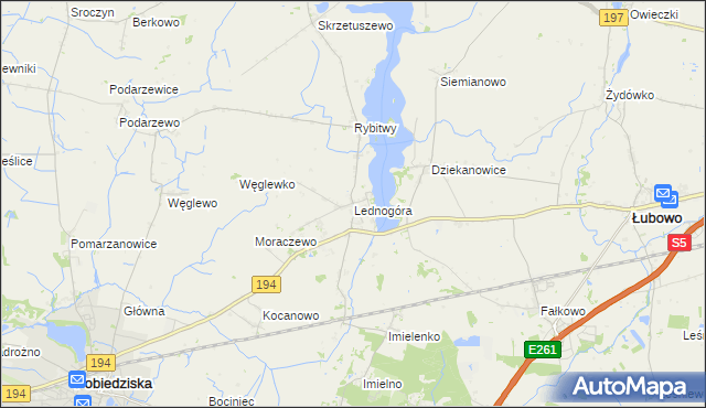 mapa Lednogóra, Lednogóra na mapie Targeo