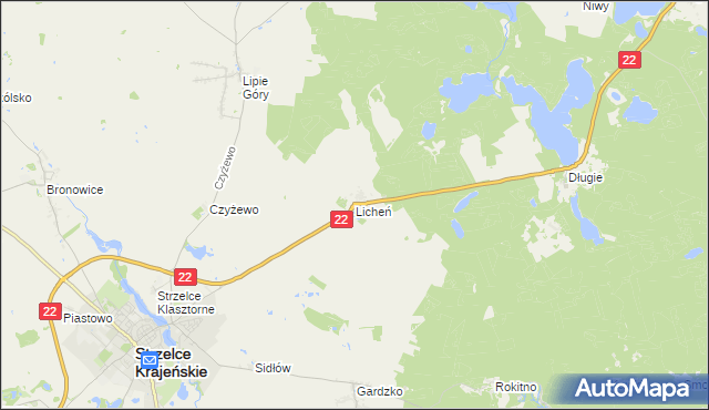 mapa Licheń, Licheń na mapie Targeo