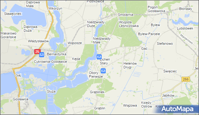 mapa Licheń Stary, Licheń Stary na mapie Targeo