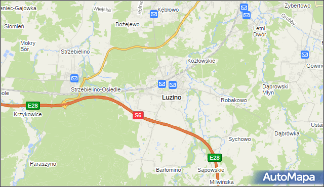 mapa Luzino, Luzino na mapie Targeo