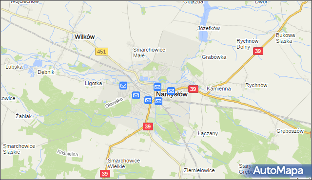 mapa Namysłów, Namysłów na mapie Targeo