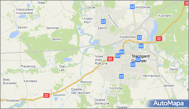 mapa Nowa Wieś Rzeczna, Nowa Wieś Rzeczna na mapie Targeo