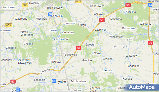 mapa Nowe Grobice, Nowe Grobice na mapie Targeo