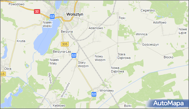mapa Nowy Widzim, Nowy Widzim na mapie Targeo