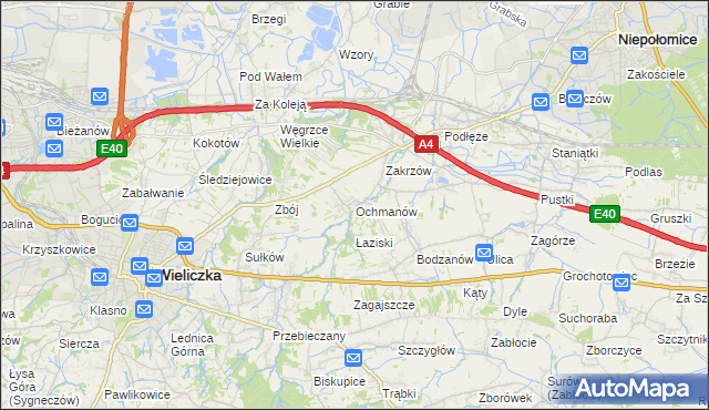 mapa Ochmanów, Ochmanów na mapie Targeo