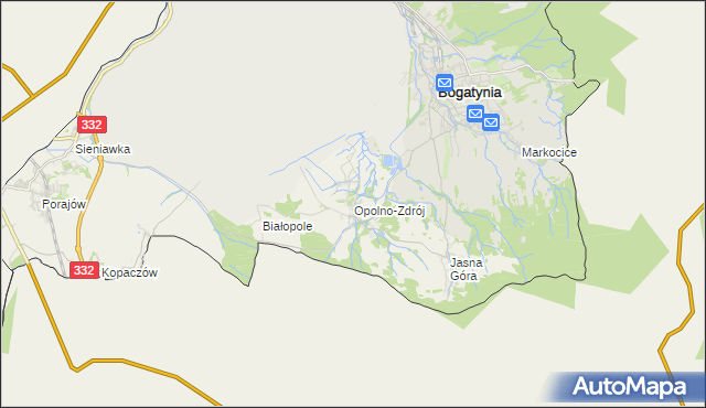 mapa Opolno-Zdrój, Opolno-Zdrój na mapie Targeo