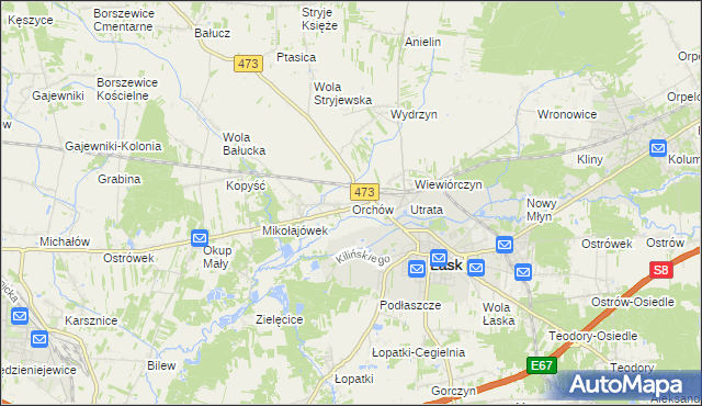 mapa Orchów, Orchów na mapie Targeo
