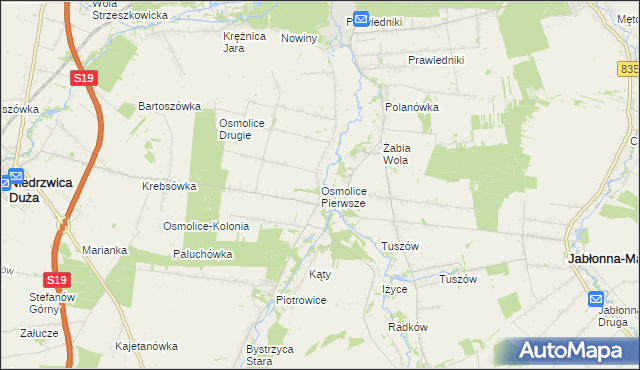 mapa Osmolice Pierwsze, Osmolice Pierwsze na mapie Targeo