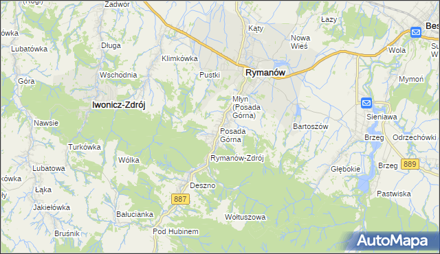 mapa Posada Górna, Posada Górna na mapie Targeo