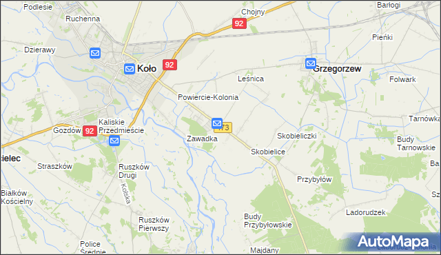 mapa Powiercie, Powiercie na mapie Targeo