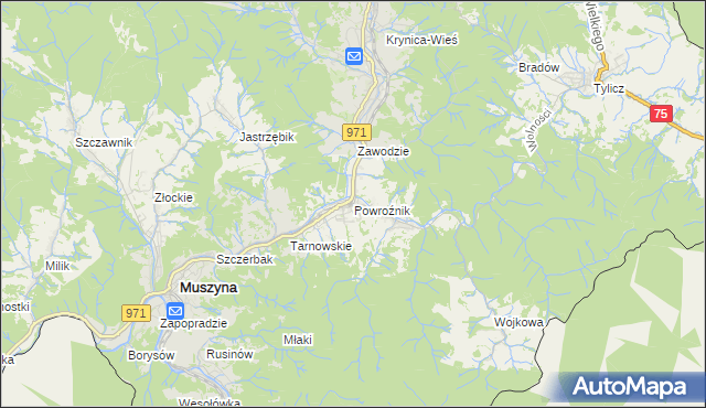mapa Powroźnik, Powroźnik na mapie Targeo