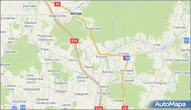 mapa Przyjmo, Przyjmo na mapie Targeo