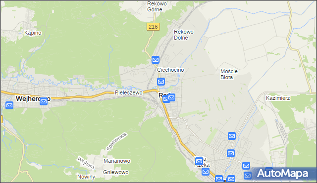 mapa Reda, Reda na mapie Targeo