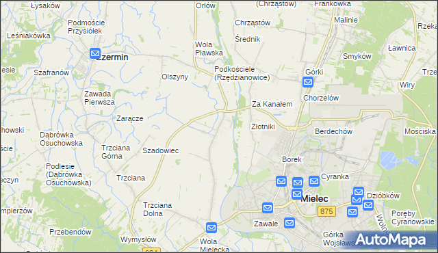 mapa Rzędzianowice, Rzędzianowice na mapie Targeo