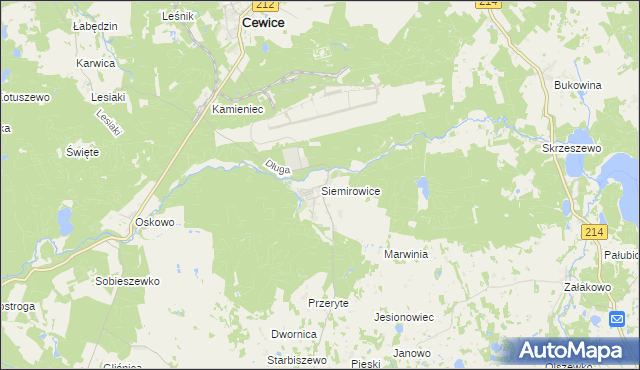 mapa Siemirowice, Siemirowice na mapie Targeo