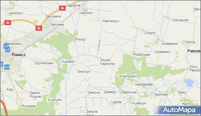 mapa Słupia Kapitulna, Słupia Kapitulna na mapie Targeo