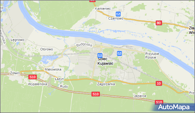 mapa Solec Kujawski, Solec Kujawski na mapie Targeo