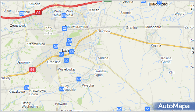 mapa Sonina, Sonina na mapie Targeo