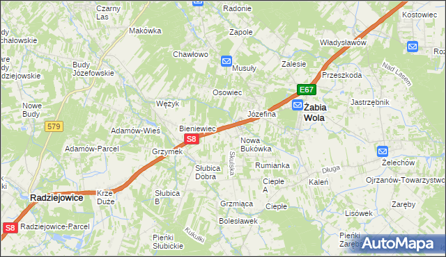 mapa Stara Bukówka, Stara Bukówka na mapie Targeo