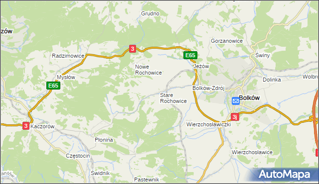 mapa Stare Rochowice, Stare Rochowice na mapie Targeo