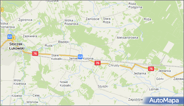 mapa Stary Jamielnik, Stary Jamielnik na mapie Targeo