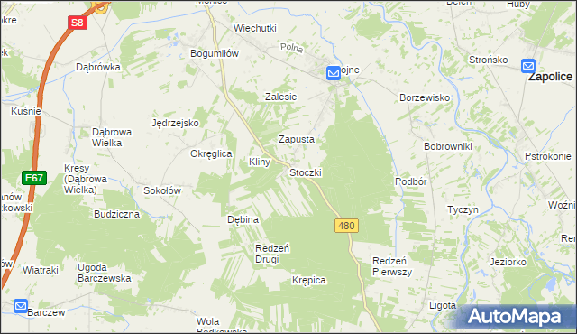 mapa Stoczki gmina Sieradz, Stoczki gmina Sieradz na mapie Targeo