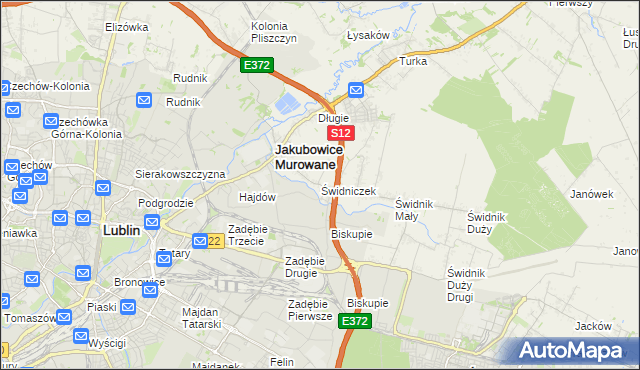 mapa Świdniczek, Świdniczek na mapie Targeo