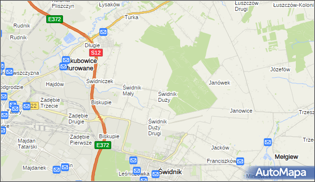 mapa Świdnik Duży, Świdnik Duży na mapie Targeo