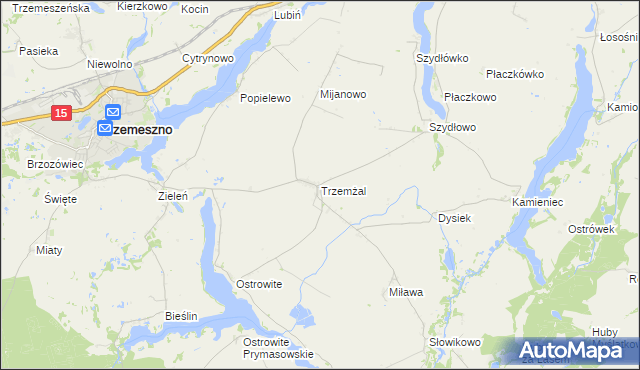 mapa Trzemżal, Trzemżal na mapie Targeo