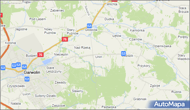 mapa Unin gmina Górzno, Unin gmina Górzno na mapie Targeo