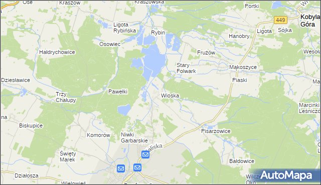 mapa Wioska gmina Syców, Wioska gmina Syców na mapie Targeo