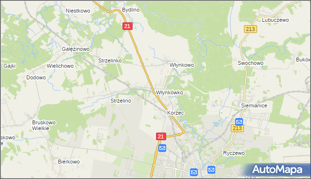 mapa Włynkówko, Włynkówko na mapie Targeo