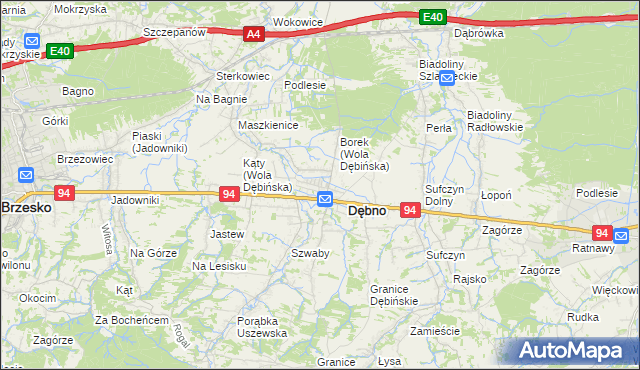mapa Wola Dębińska, Wola Dębińska na mapie Targeo