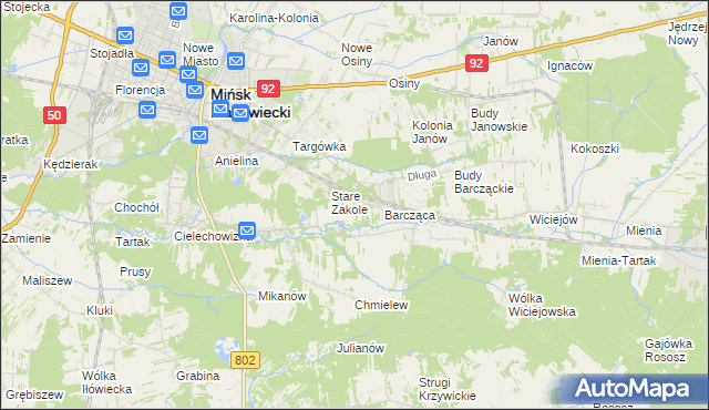 mapa Zakole-Wiktorowo, Zakole-Wiktorowo na mapie Targeo