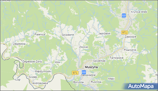 mapa Złockie, Złockie na mapie Targeo