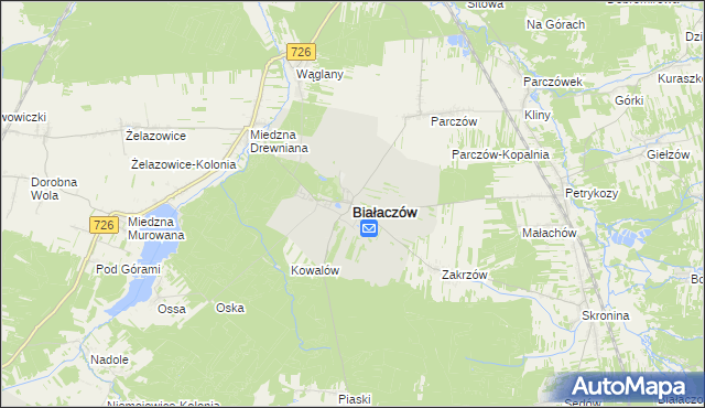 mapa Białaczów, Białaczów na mapie Targeo