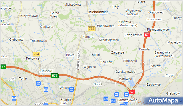 mapa Boleń, Boleń na mapie Targeo