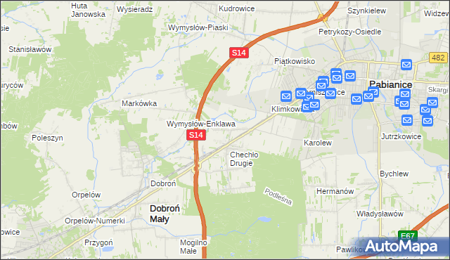 mapa Chechło Pierwsze, Chechło Pierwsze na mapie Targeo