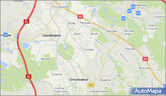 mapa Chudów, Chudów na mapie Targeo