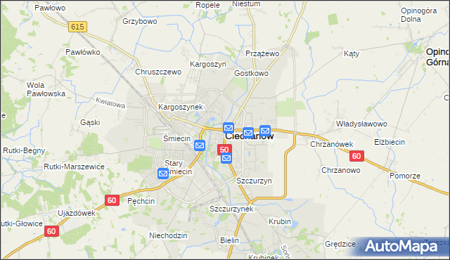 mapa Ciechanów, Ciechanów na mapie Targeo