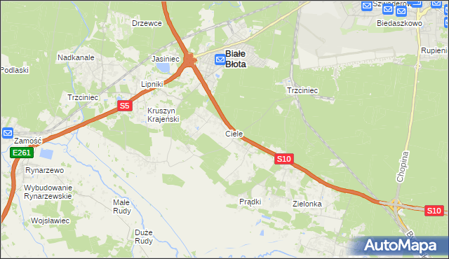 mapa Ciele, Ciele na mapie Targeo