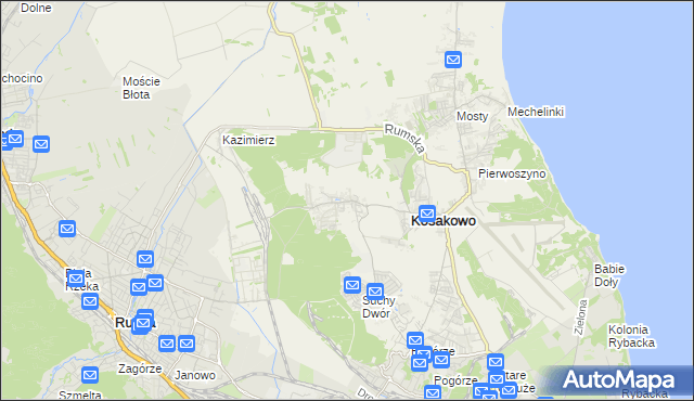 mapa Dębogórze, Dębogórze na mapie Targeo