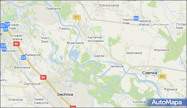 mapa Gajków, Gajków na mapie Targeo