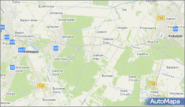 mapa Gałków Mały, Gałków Mały na mapie Targeo