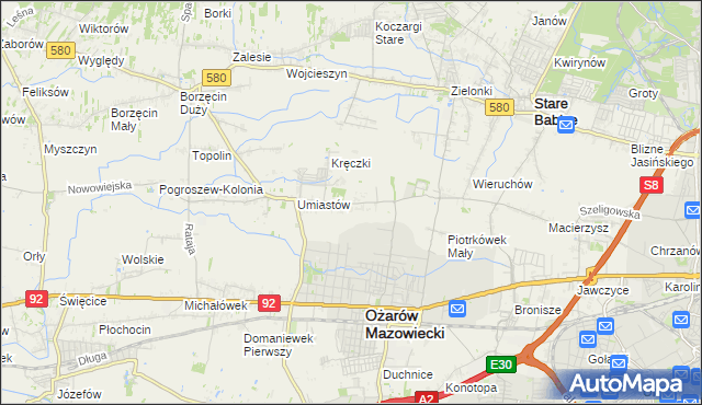 mapa Kaputy, Kaputy na mapie Targeo